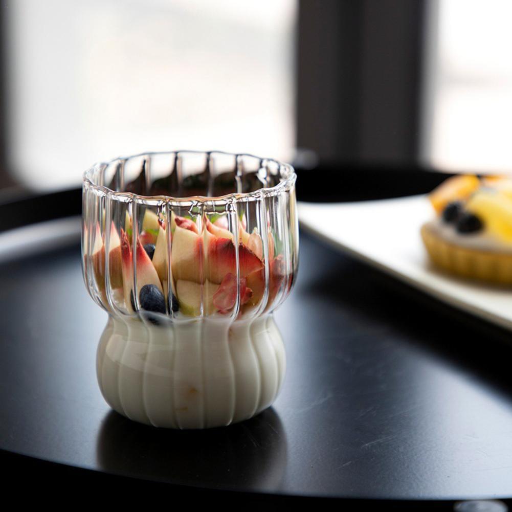 Cute Fat Cups Mug Heat-Resistant Glass Cups Household Transparent Tea Coffee Mug Cup For Breakfast Ice Cream Drinking Milk Juice