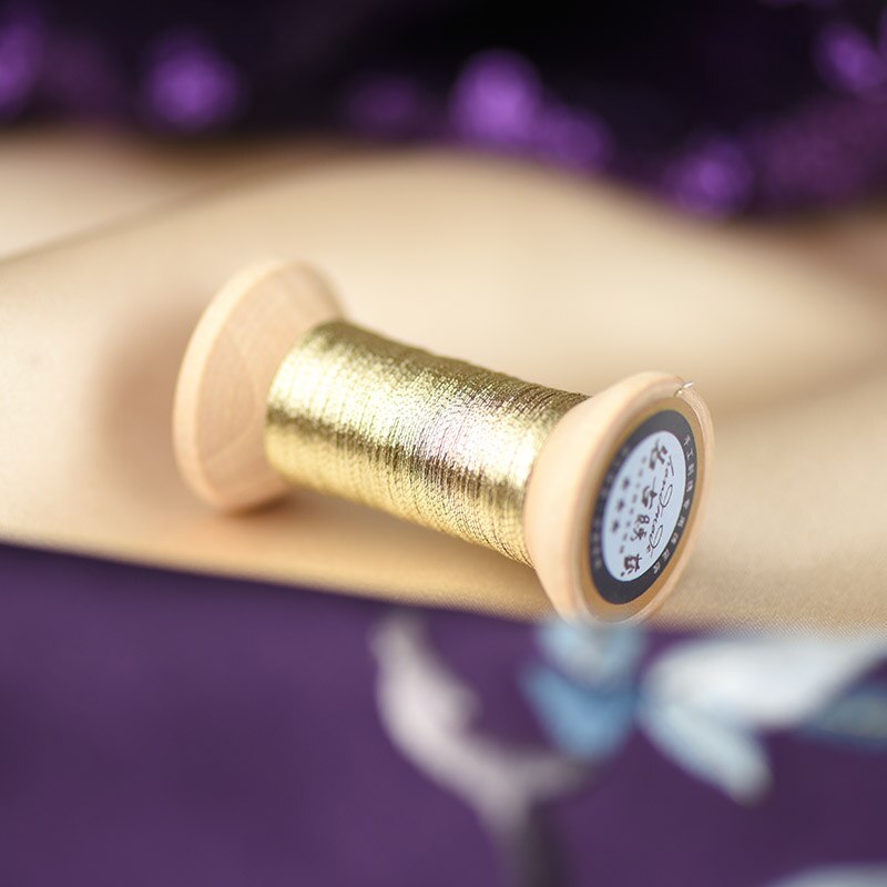 Amber gold series of Gold thread/French embroidery thread/embroidery spool/colorful gold embroidery thread /50 meters/roll: 2