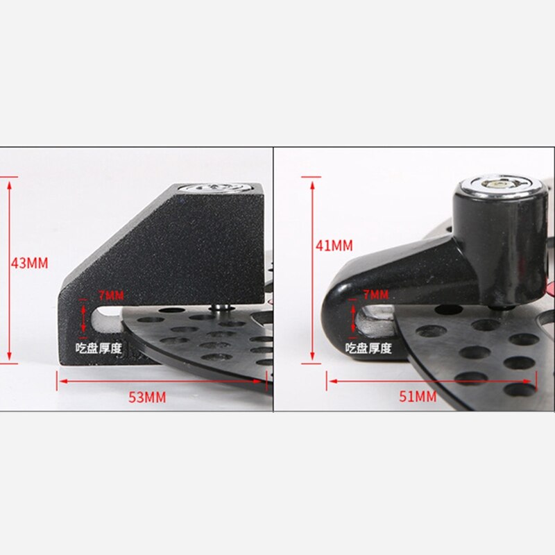 Motorfiets Schijfrem Slot - Anti-diefstal Alarm - Heavy Duty Metalen Sluiting voor Motoren