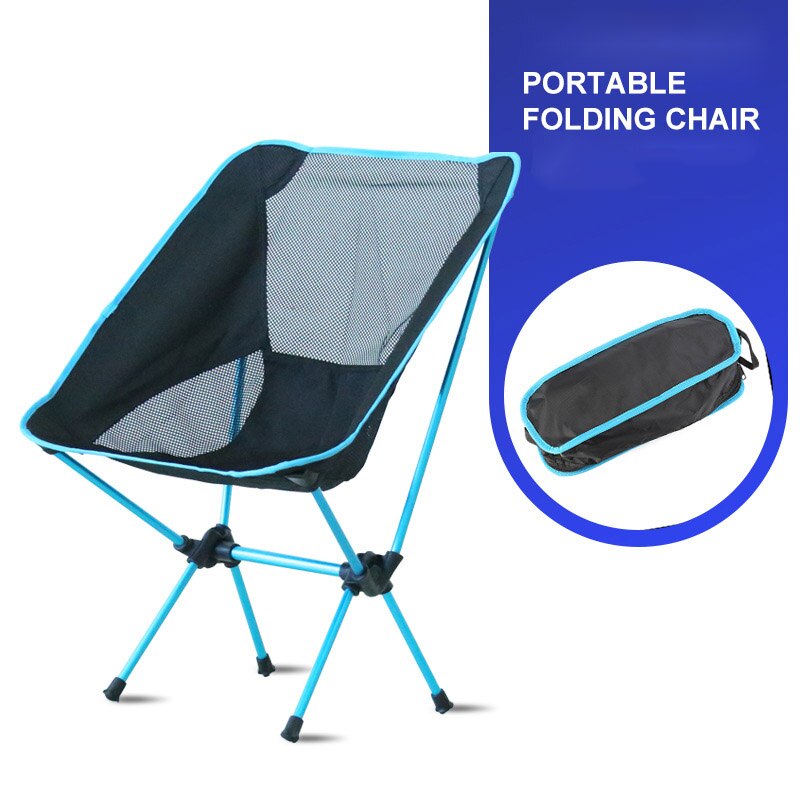Ultra-Light Outdoor Folding Chair High Load Aviation Aluminum Alloy Chair Camping Portable Beach Hiking Picnic Fishing Chair