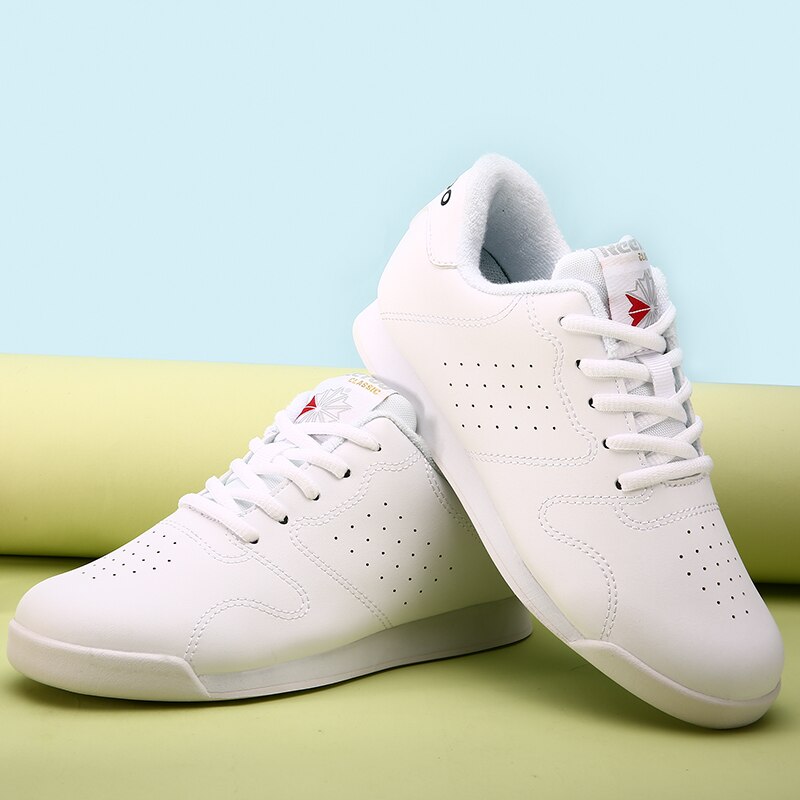 Kids 'Dans Sneakers Jongens Meisjes Professionele Witte Kant-Up Ademend Concurrerende Aerobics Schoenen Cheerleading Schoenen Sport Schoenen
