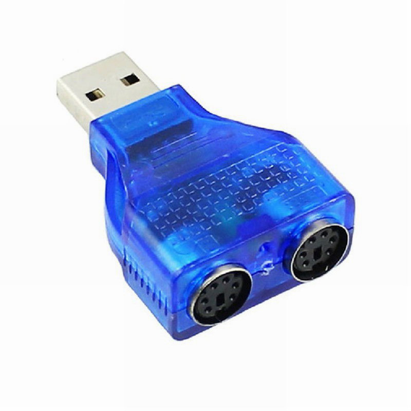 Blauw Usb Male Naar PS2 Vrouwelijke Kabel Adapter Converter Gebruik Voor Toetsenbord Muis MAL999