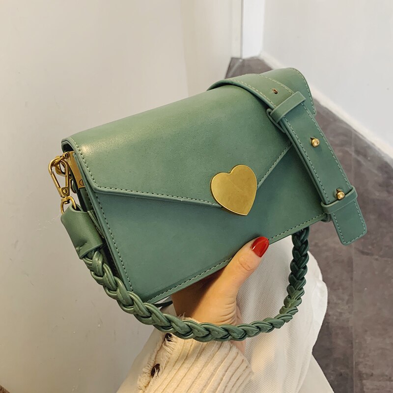 Elegante Weibliche Platz Crossbody-tasche Neue PU Leder frauen Handtasche Weben Schulter Bote Tasche