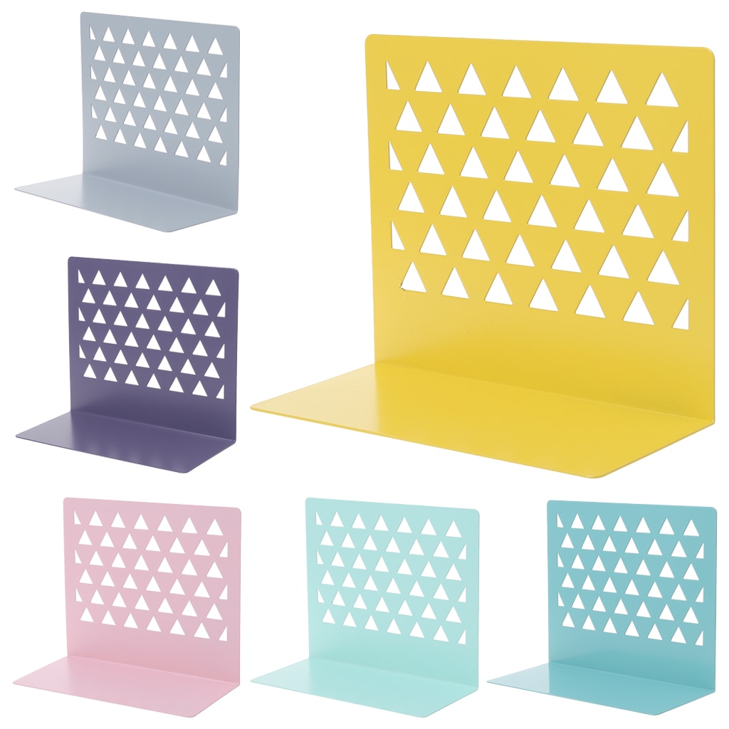 Metal Hollow Desktop Organizer Bookends Book Ends ... – Grandado