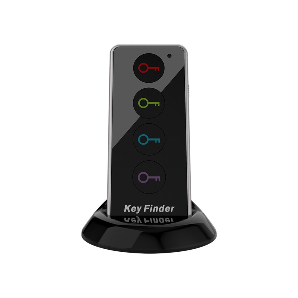 4 in 1 Electronic Wireless Key Finder Set Locator Alarm Car Keychain 40m Range Key Tracker With Dock Base LED Torch Function