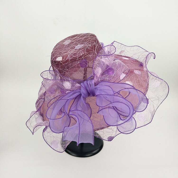 Bryllup hatte til kvinder fascinerere bryllupper hat blomsterhatte bryllup tilbehør chapeau mariage: Lilla