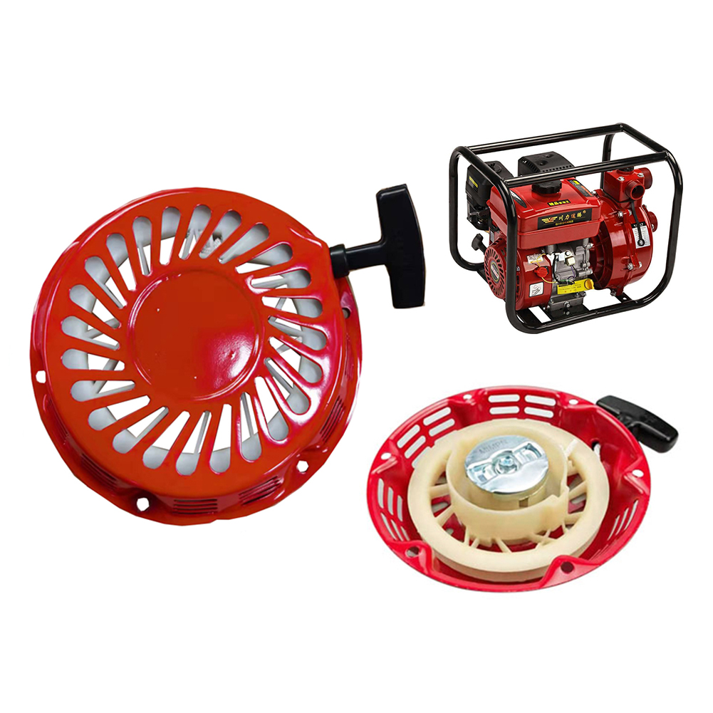Pull Start Recoil Starter Assembly For Honda GX340 GX390 GX610 GX620 Red Lawn Mower Starter Replacement 28400-ZE3-W01 (ZA)