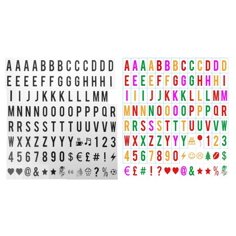 65.4x35mm Replacement Letters & Numbers Signs for A4 Light Up Letter Box Sign Me