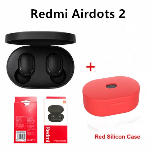 Originele Xiaomi Redmi Airdots 2 Tws Oortelefoon Draadloze Bluetooth Koptelefoon Stereo Ruisonderdrukking Microfoon Voice Control: airdots 2 red case