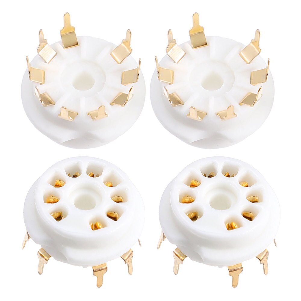 4pcs 9-pin Outlet Electronic Tube Bases Vacuum Tube Socket Audio Accessories