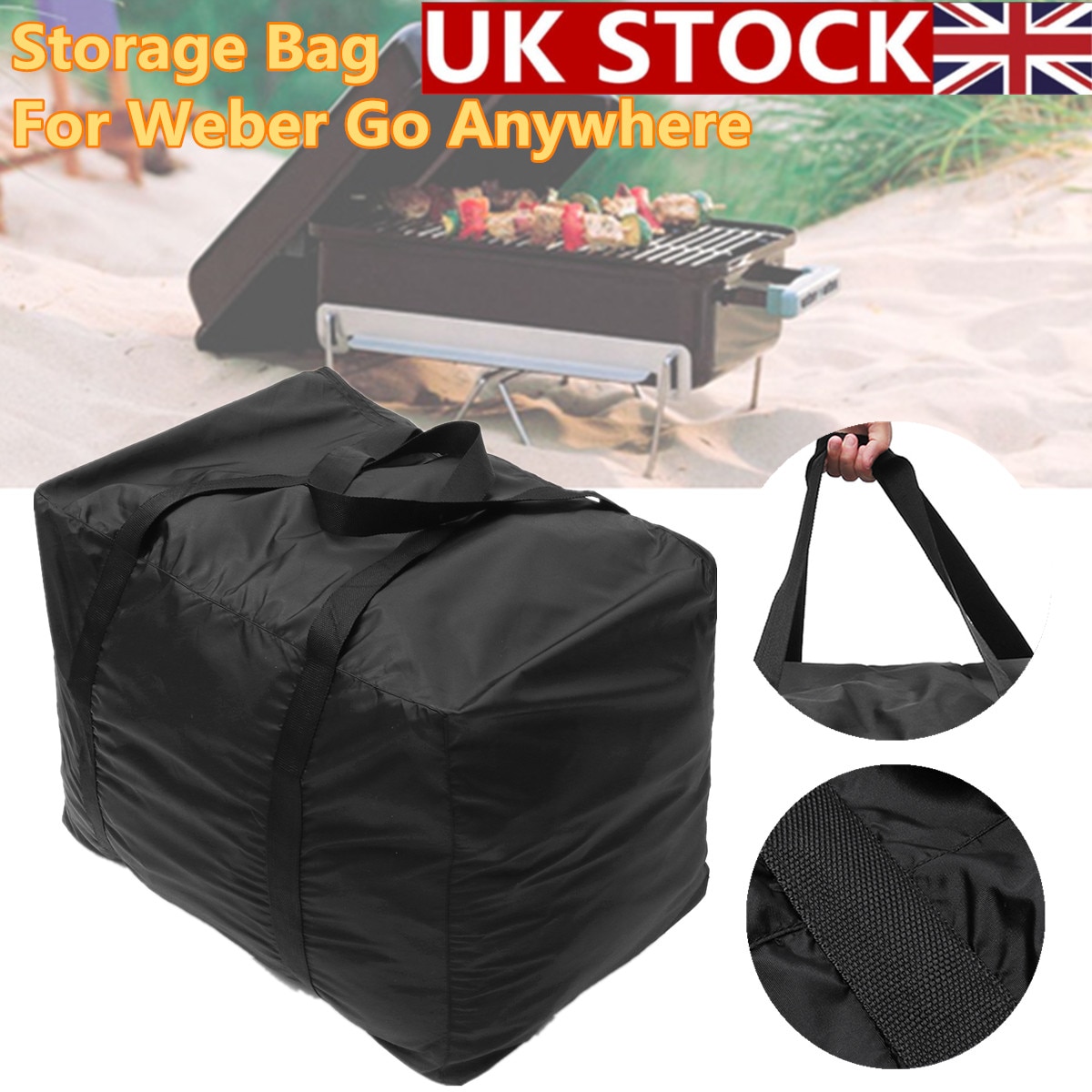 Bbq grill cover udendørs anti støv vandtæt bbq cover case regn uv solbeskytter have tilbehør til weber go anywhere