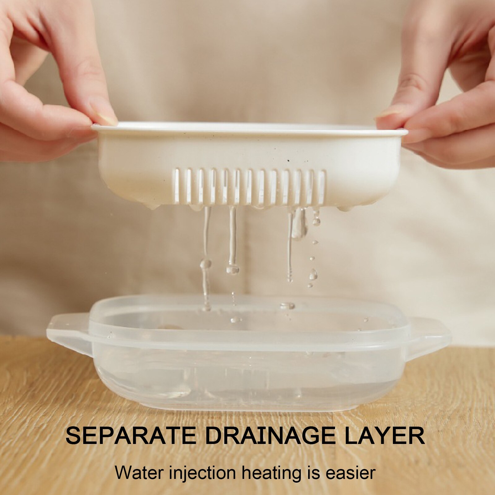 Microwave Oven Rice Cooker Multifunctional Steamer Soup Cooking Bento Lunch Box Food Grade PP Kitche Steaming Utensil