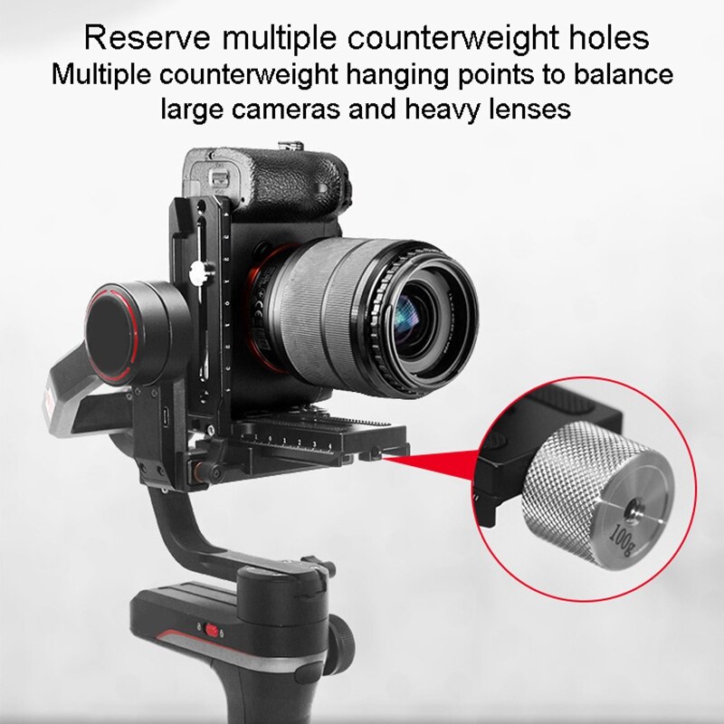 Vertikale schnellwechselplatte für spiegelreflexkameras, allgemein für zhiyun weebill s crane 2/3 stabilisator-stativ-gimbal-bodenplatte