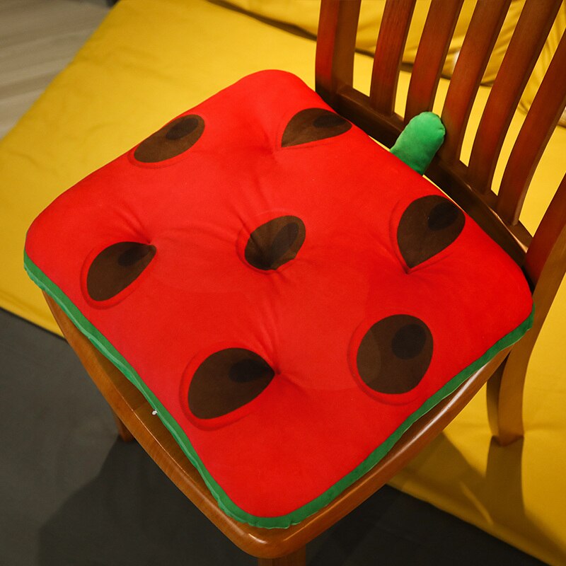 3d kawaii simulation vandmelon citron frugt blød pude plys sødt legetøj sofa pude fyldt hjem bil dekoration børn pige: Vandmelon / 35cm