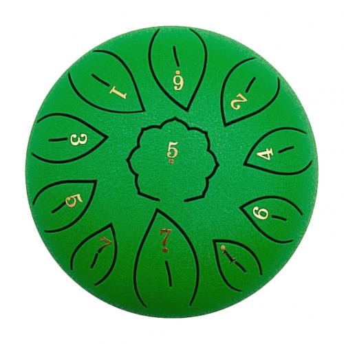 6 Inch 11 Tone C Key Buddhist Chanting Sound Healing Meditation Singing Drum: Green