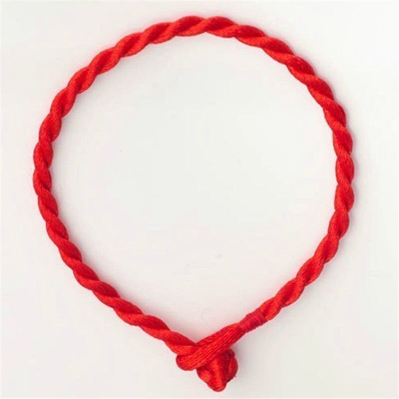 1PC rouge corde Bracelets armure corde chaîne amoureux unisexe Couple Simple garçons à la main enfants avec cloche filles chanceux