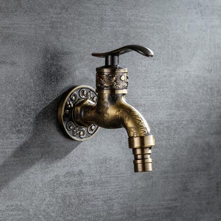 y al por menor, grifo antiguo de aleación de Zinc tallado para pared, grifo Retro decorativo para jardín al aire libre, fregona para máquinas, grifo: Mci-B050