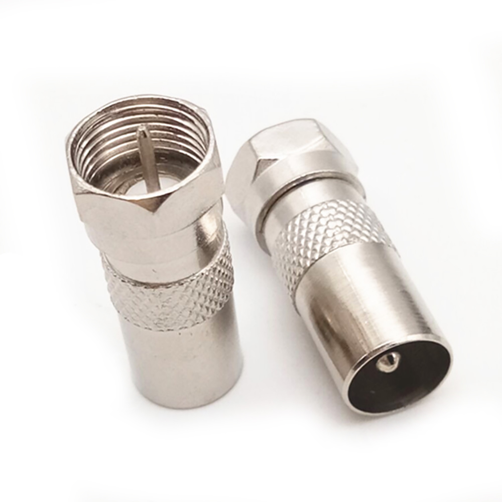 F Type Male to TV Male Plug Connector Socket To RF Coax TV Aerial Male Adapter