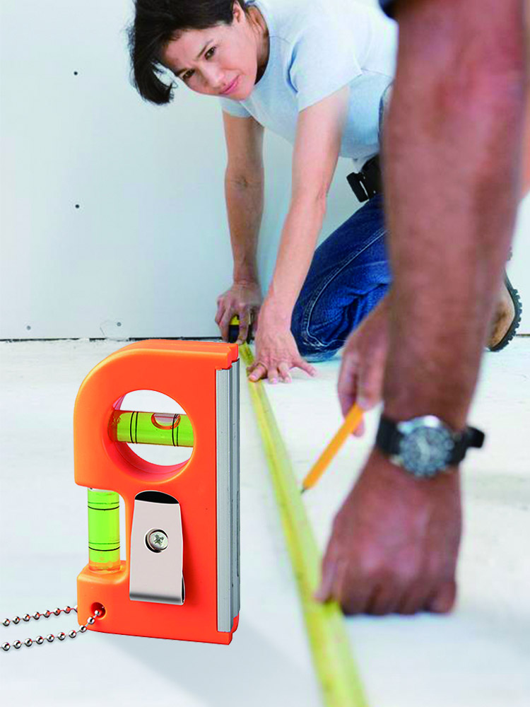 Mini poche niveau outil porte-clés niveau outils de travail du bois machines niveleur métal crochets et chaînes fort et léger