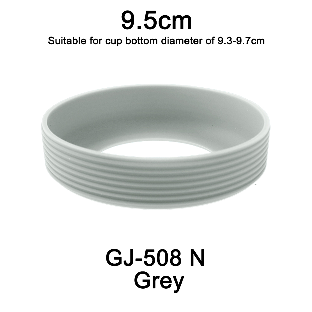 1pc diâmetro 9.5cm 24g rosqueado copo de silicone macio capa inferior resistente ao desgaste anel manga anti deslizamento boa dureza elástica: Transparente