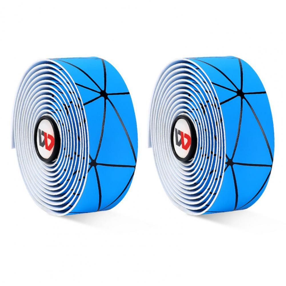 1 Pair Versatile Bike Grip Tape Thicken Texture Easily Clean Lightweight Cycling Damping Anti Vibration Wrap: Blue Black