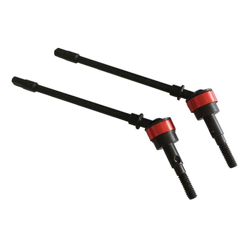 1Pair Stainless Steel Cvd Drive Shaft Front Axle Rc Parts for Axial Scx10 Crawler Rc Car Red: Default Title