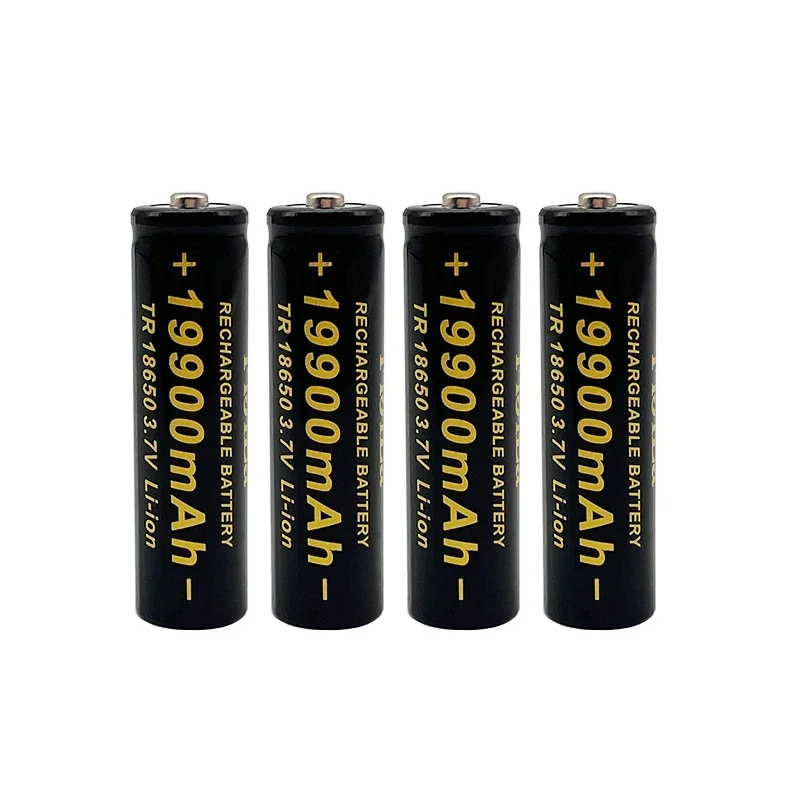 100% 18650 battery 3.7V 19900mAh rechargeable lithium ion battery with Led flashlight charger Toy battery + Charger