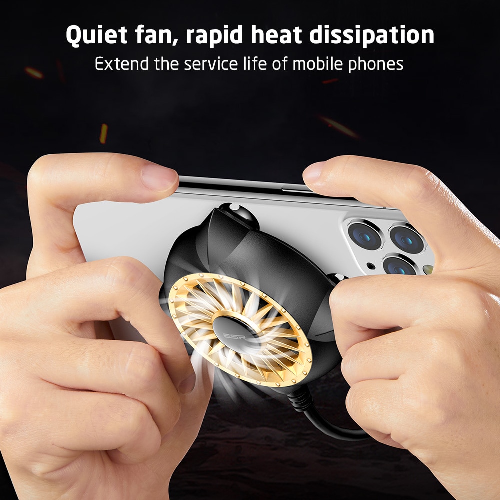 ESR-ventilador de refrigeración para teléfono móvil, radiador para iPhone, Samsung, Huawei, Enfriador de teléfono portátil para IOS y Android