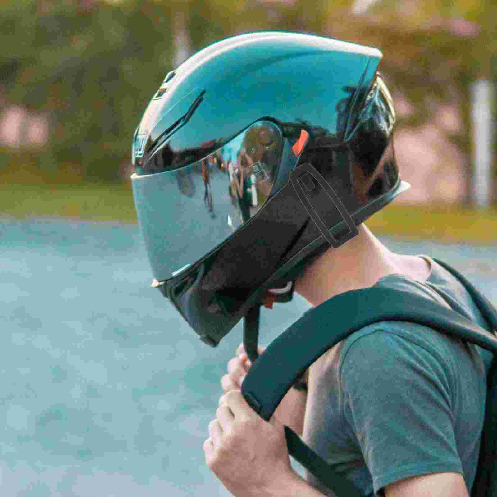 1pc praktiska lätta, hållbara och bärbara hjälmar, glasögon, bältesklämma, hjälmtillbehör för utomhuscykling