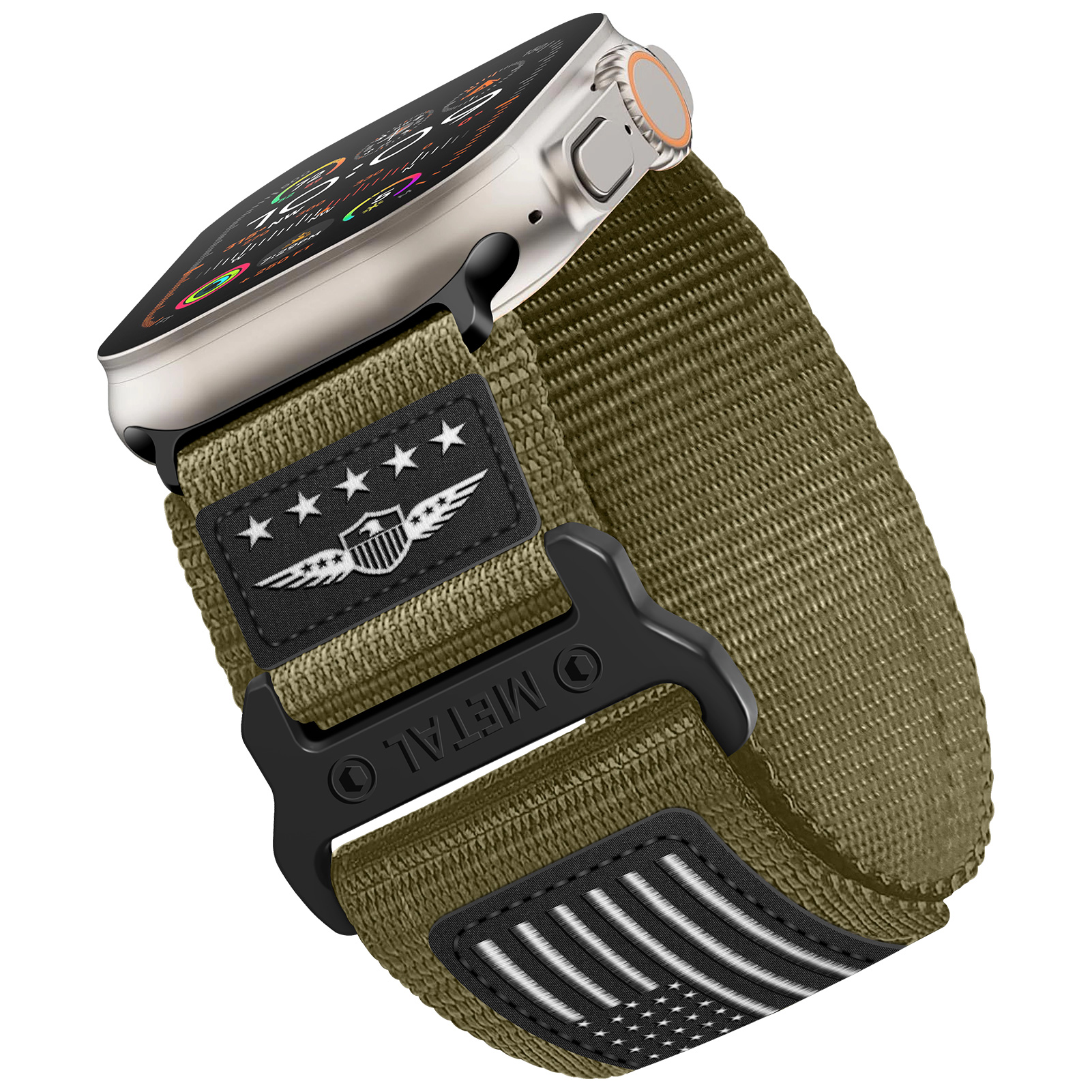 Sport Geweven Nylon Band Voor Apple Watch Ultra Band 49Mm 45Mm 42Mm 44 Mm Lederen Armband Iwatch Serie 9 7 6 5 4 8 Se Banden 44 Mm: L / Blue pink