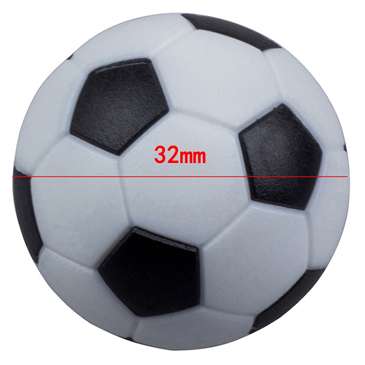 Máquina de fútbol de mesa de futbolín, accesorios verdes de resina de plástico, color blanco y negro, 32mm, 1 unidad, N6W9