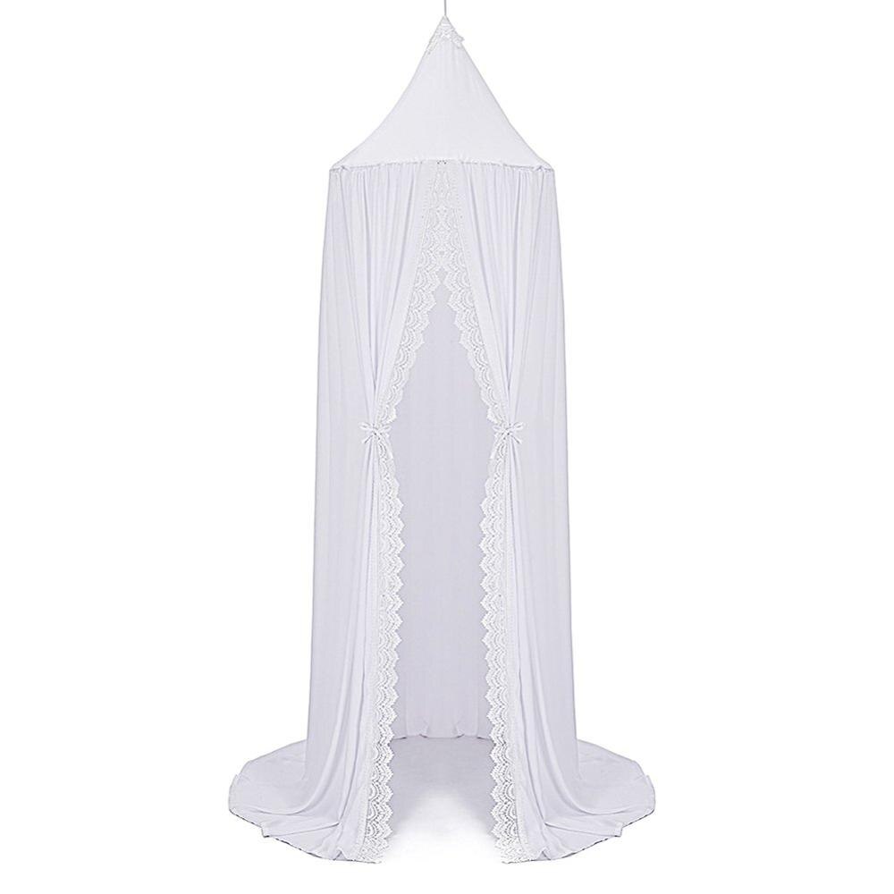 Chiffon Spitze Prinzessin Bett Baldachin Moskito Net Hängen Vorhang Baby Indoor Outdoor Spielen Lesen Zelt Kinder Schlafzimmer Dekoration: White