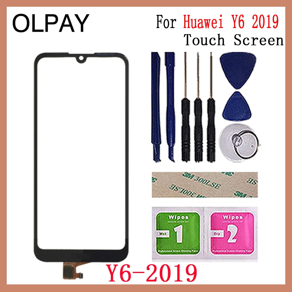 Olpay Aaa Touchscreen Voor Huawei Y5 Touch Screen Digitizer Voor Huawei Y6 Touch Panel Touch Screen Sensor glas: Y6 2019 With Tools