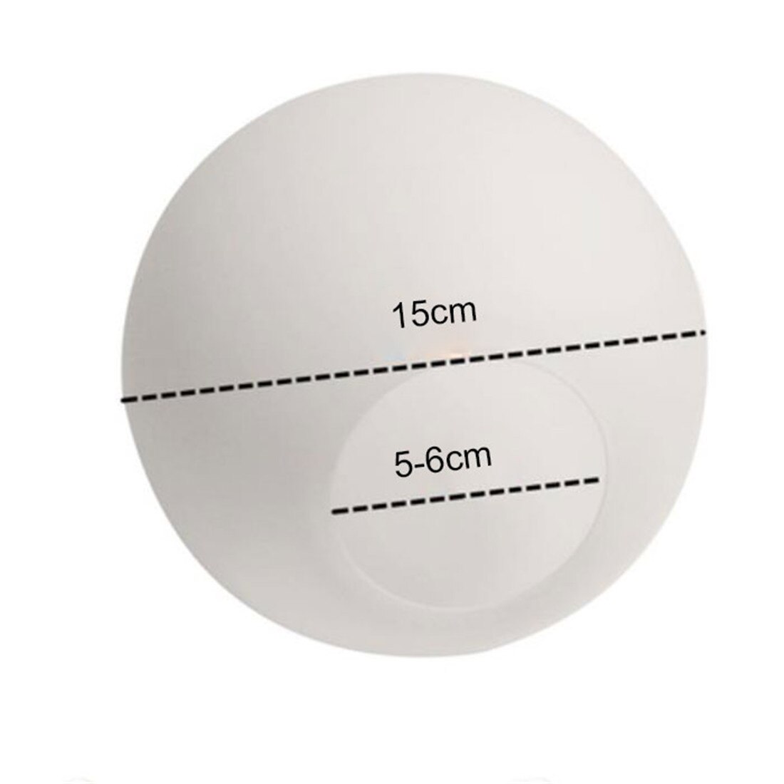 White Glass Lamp Shade, Milky Globe Lampshades Fitting Lamp, D10cm D12cm D15cm D20cm D25cm Round Light Cover, Pantalla Lampara: D15cm-5.5cm