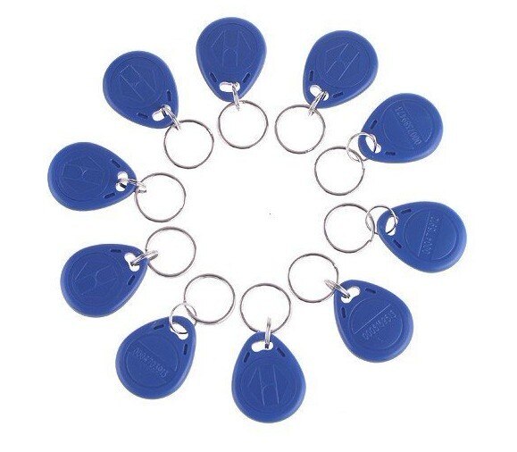 RFID Dual frequency Card Reader support ID and IC card 125k & 13.56M waterproof IP66 wiegand 26/34 output Access Control sn:D81: 10pcs ID tags