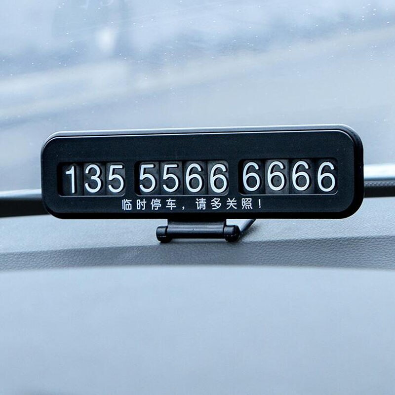 Hideable Auto Telefoonnummer Kaart Plaat Stickers Auto Styling Tijdelijke Parkeerkaart Telefoon Nummer Kaart Plaat Telefoonnummer