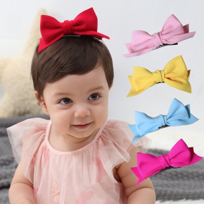 SchöNe Haar Clips Für Baby Mädchen Frühling Haar Zubehör Frabic freundlicher Kleinkind Haar BöGen Haarnadel Prinzessin Haarspange Art 9 Farben