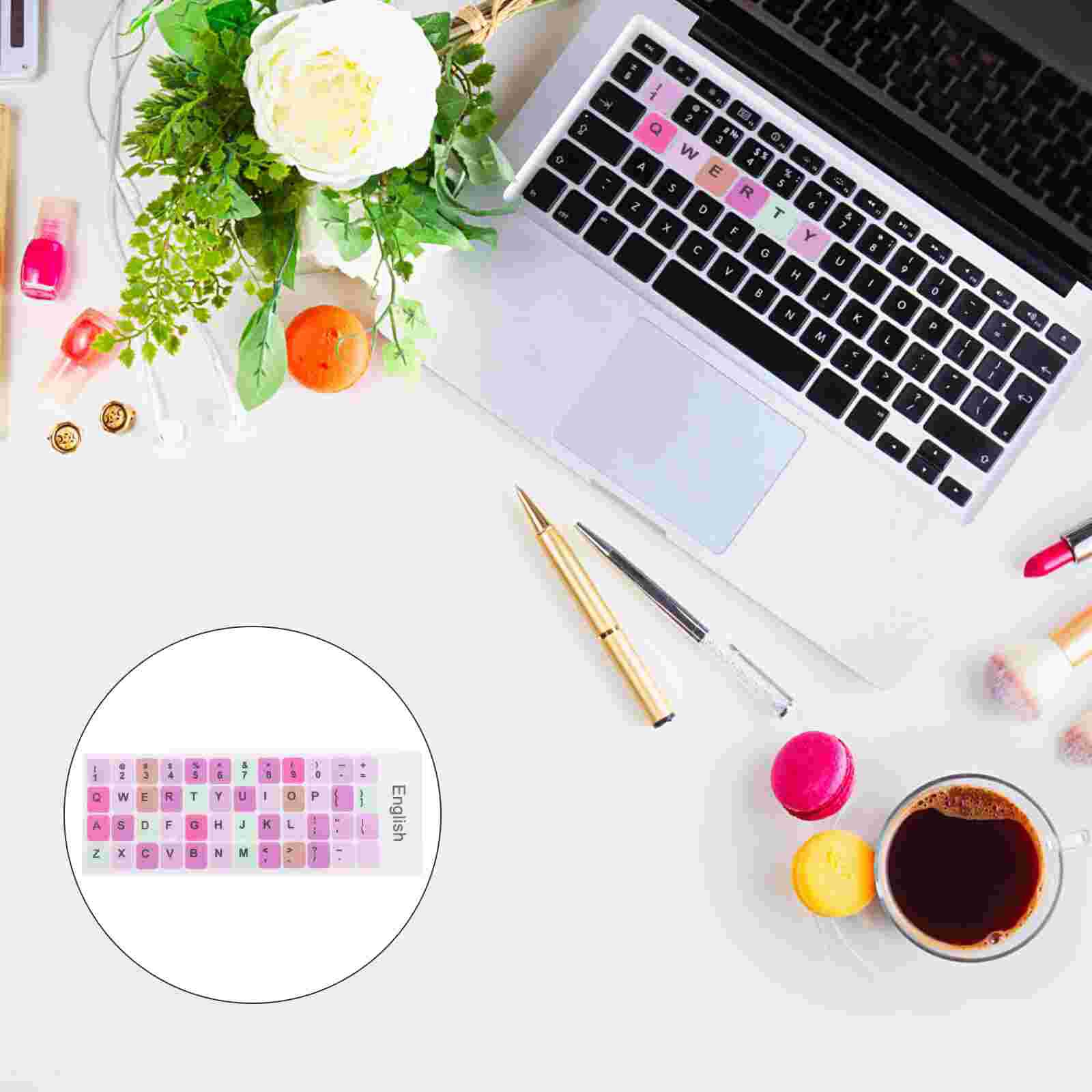 2 Sheets Laptop Keyboard Sticker Laptop Keyboard Sticker English Keyboard Decal