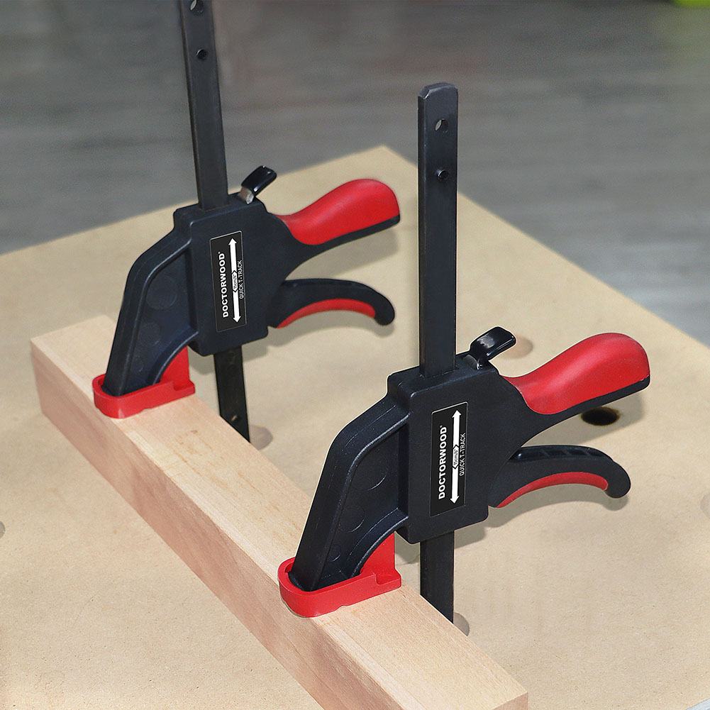 2pcs Woodworking Work Bar F Clamps Kit DIY Quick Ratchet Release Squeeze Clip Carpentry Hand Tool Gadget