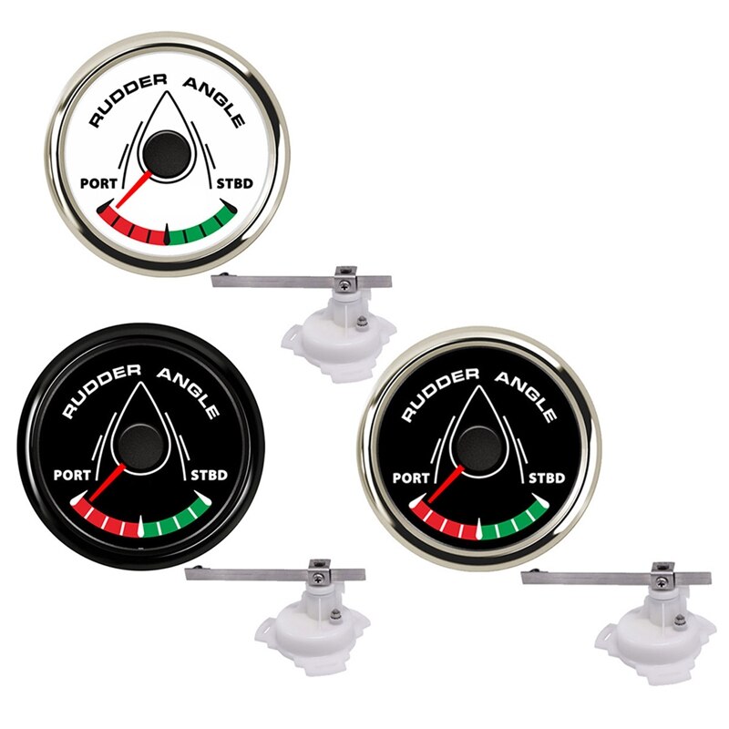 52MM Boat Marine Rudder Angle Indicator 0-190 Ohm With Rudder Angle Sensor 8 Color Backlight 12V/24V