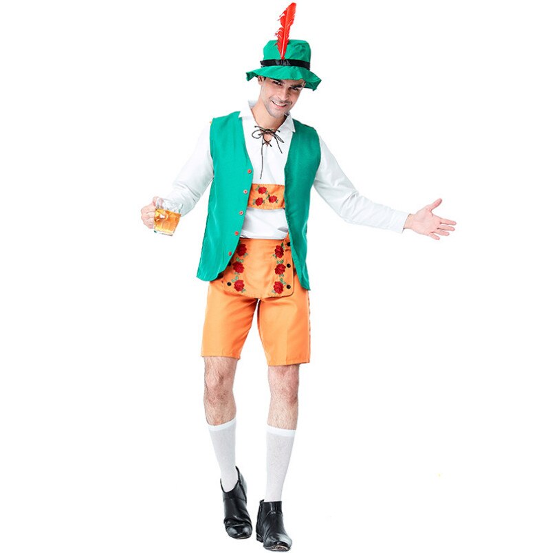 Oktoberfest kille kostym tyska bayerska öl outfits vuxna män oktoberfest kostymer
