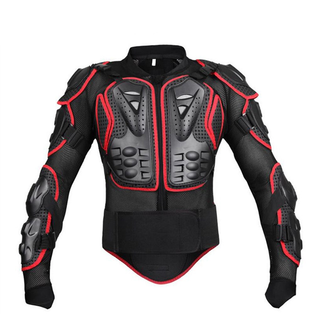 Motorbike Body Armor Jacket Motorcycle Armor Protection Motocross Clothing Protector Motocross Protective Gear: Red / L