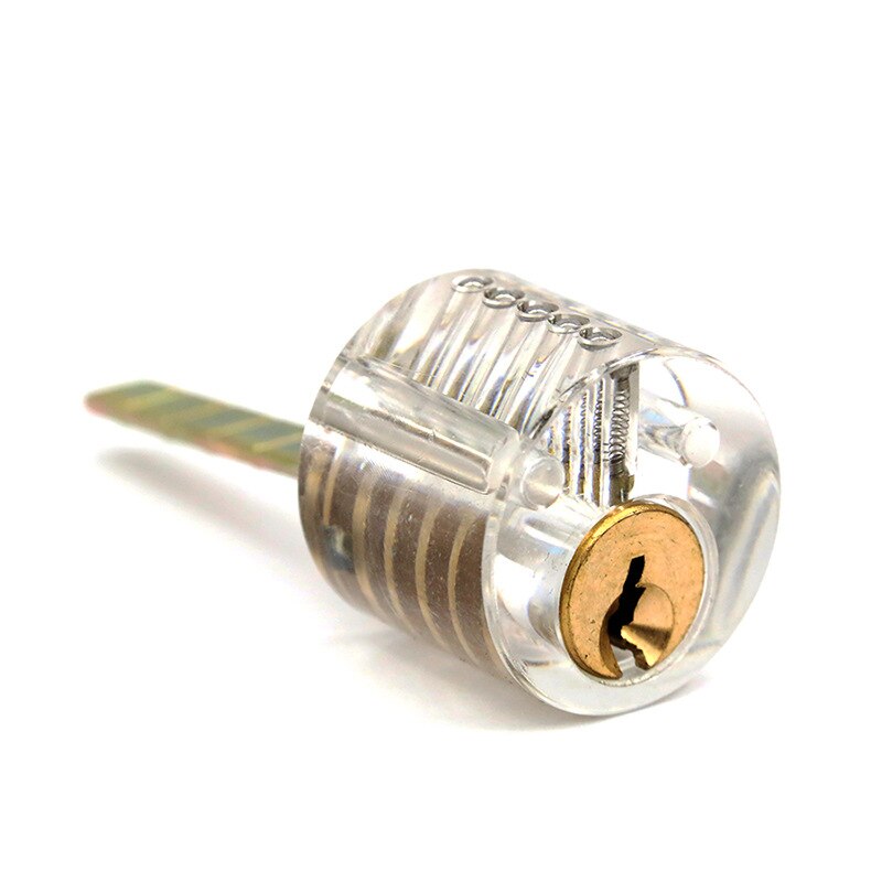 Practice Transparent Lock Pick Visible Training Skill Cutaway Inside Copper Padlock Tool For Locksmith