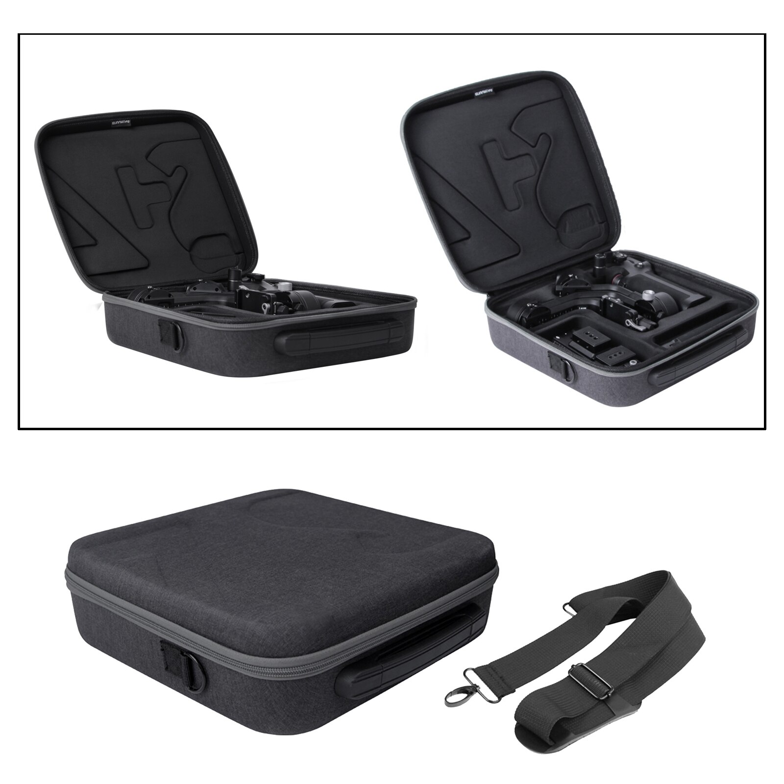 Bolsa de almacenamiento portátil de viaje multifuncional, apta para DJI RSC2 EVA, bolsos de mano a prueba de arañazos