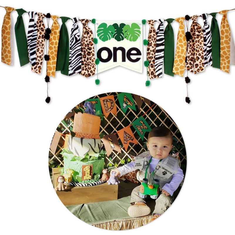 Wild One Baby Birthday Banner Woodland Animals 1st Birthday Garland One Year Baby Forest Birthday Happy Birthday Decor Kids Boys