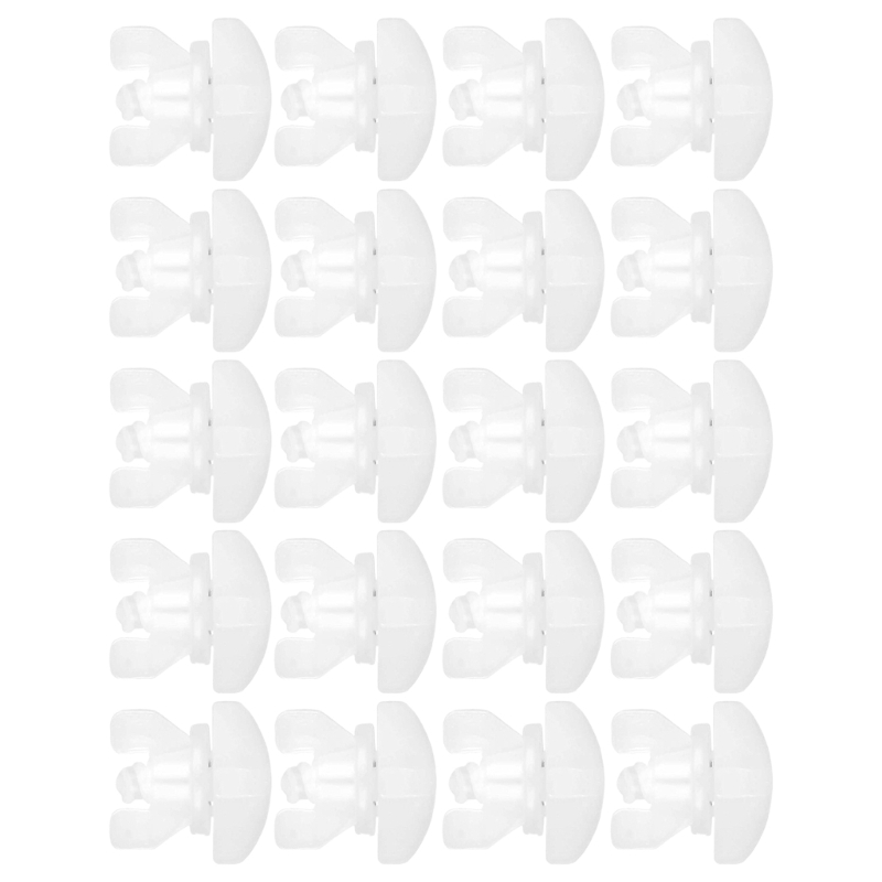 Gordijnrails Accessoires Set 20/40 stuks Witte Plastic Gordijnrail Stoppers Draperie Rails Glijdende Zweefvliegtuigen