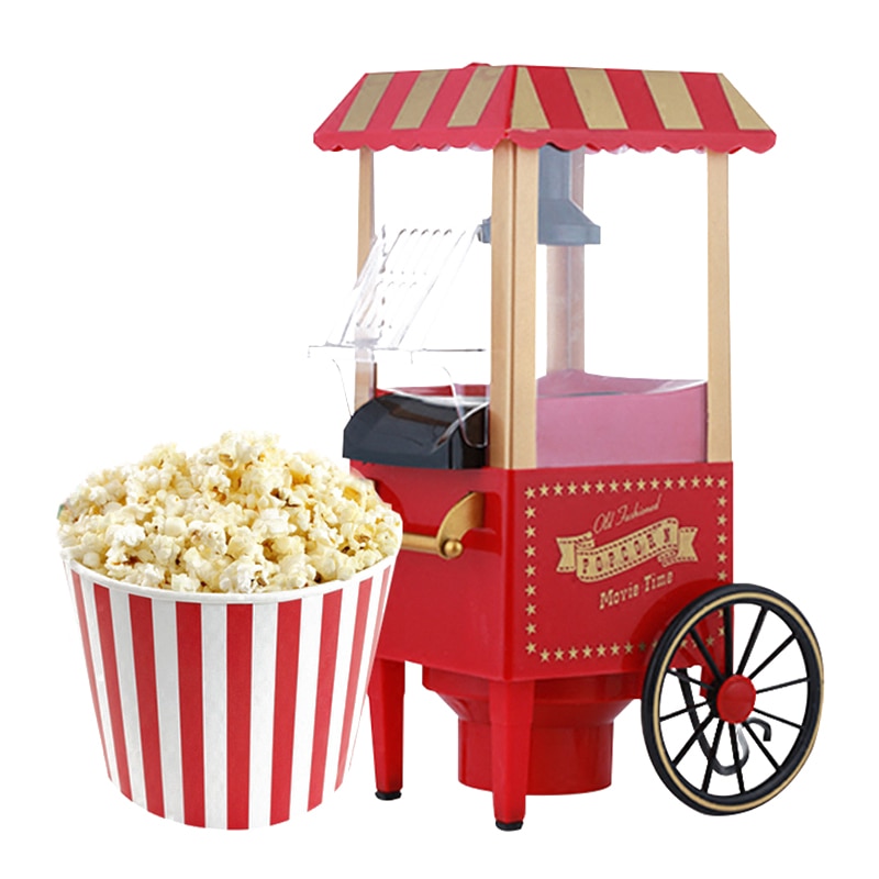 Elektrische Popcorn Machine 1200W Mini Draagbare Huishoudelijke Diy Corn Popper Heerlijke Snacks Automatische Thuis Keuken Popcorn Maker