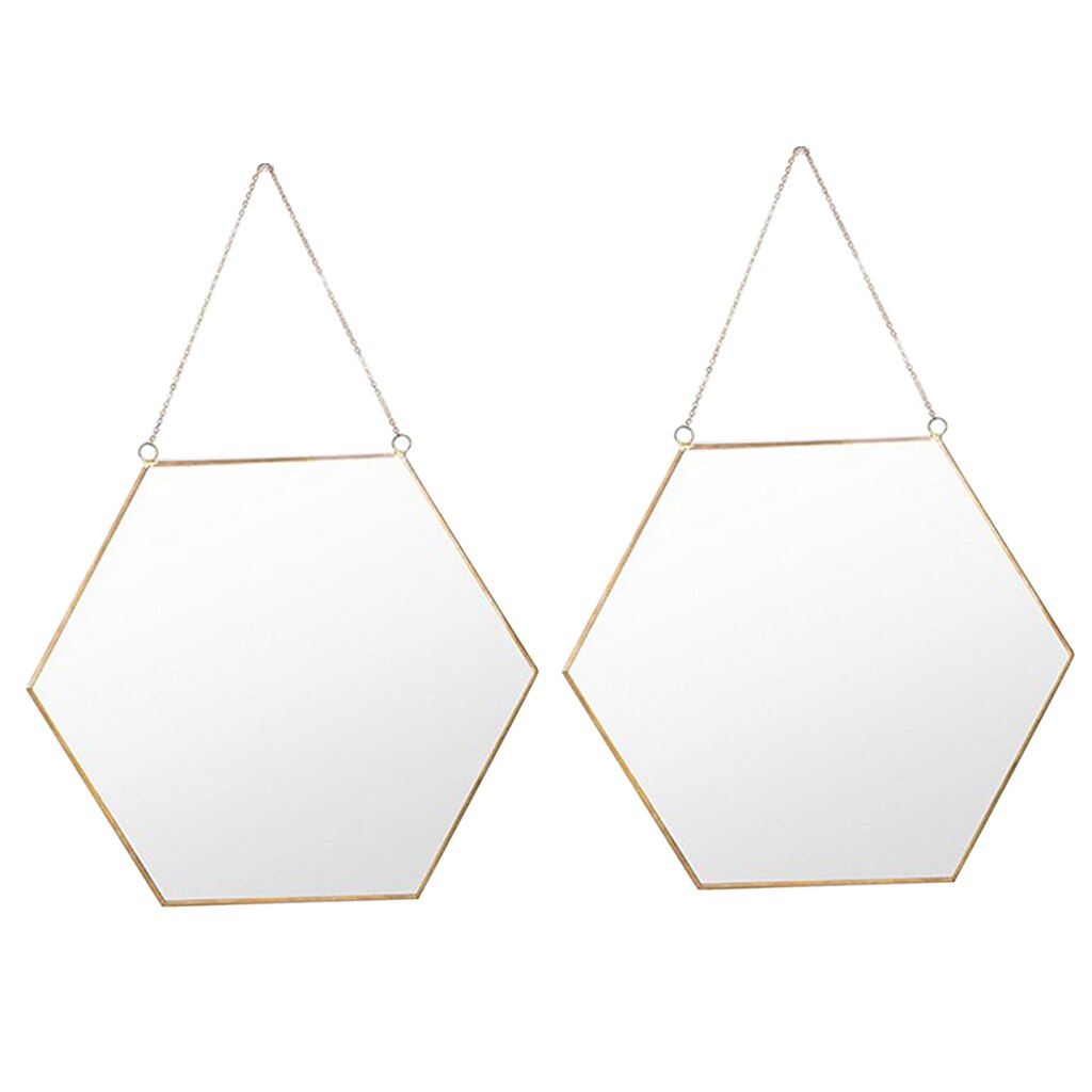 MagiDeal Hollywood Dressing Table Mirror Vanity Cosmetic Dress Mirror Bathroom Hanging Mirror Fitting Room Wall Decor 2Pcs: 2Pcs c
