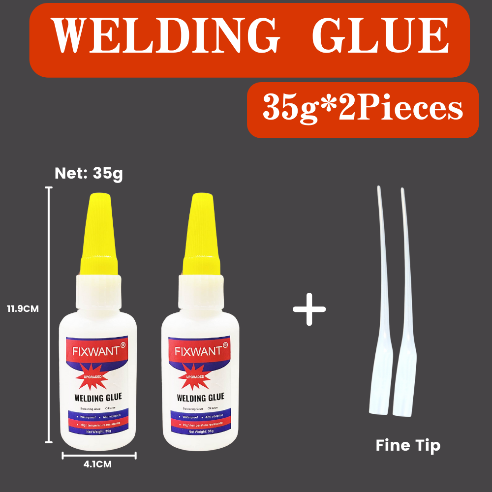 Laslijm - Supersterke lijm voor metaal, kunststof, rubber, keramiek, doe-het-zelfreparatie - Waterdicht en hoge sterkte 10 g / 35 g: YELLOW