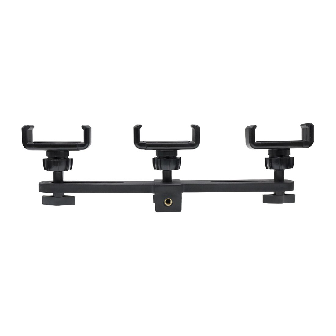 Multi Head Three Position Mobile Phone Stand Clip Bracket Holder 3-Position Live Tripod Camera 1/4 Connector Smartphone Selfie